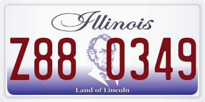IL license plate Z880349