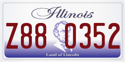 IL license plate Z880352