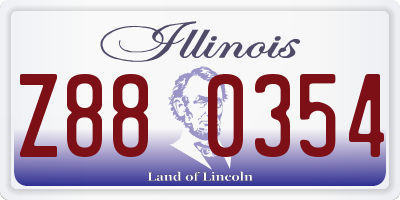 IL license plate Z880354