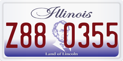 IL license plate Z880355