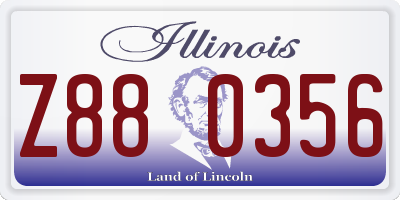 IL license plate Z880356