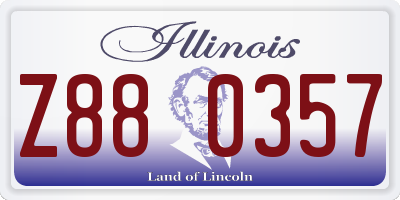 IL license plate Z880357