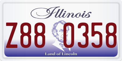 IL license plate Z880358