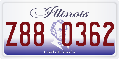 IL license plate Z880362