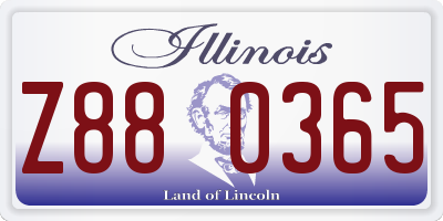 IL license plate Z880365