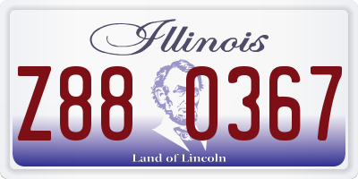 IL license plate Z880367