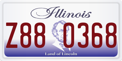 IL license plate Z880368