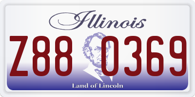IL license plate Z880369