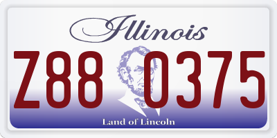 IL license plate Z880375
