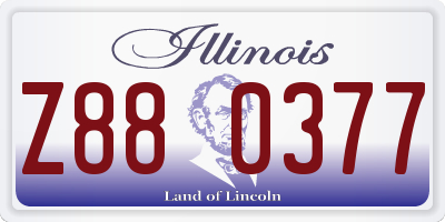 IL license plate Z880377