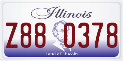 IL license plate Z880378