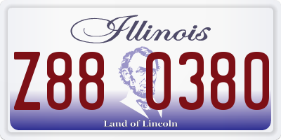IL license plate Z880380