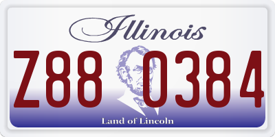 IL license plate Z880384