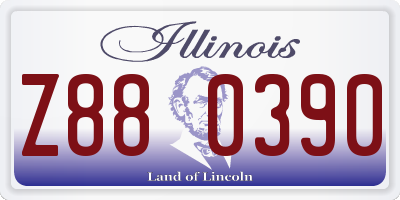 IL license plate Z880390