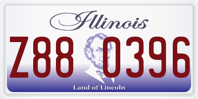IL license plate Z880396