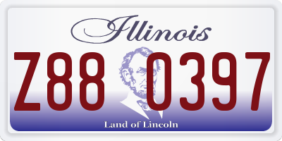 IL license plate Z880397