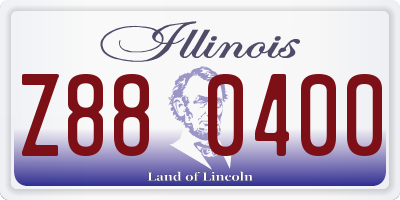 IL license plate Z880400