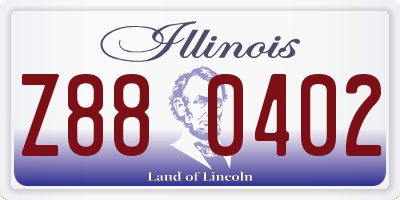 IL license plate Z880402