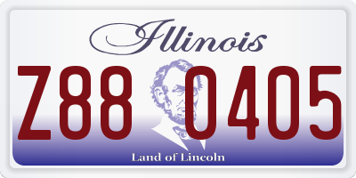 IL license plate Z880405