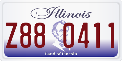IL license plate Z880411