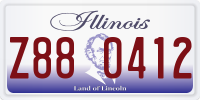 IL license plate Z880412