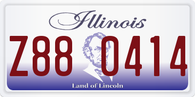 IL license plate Z880414