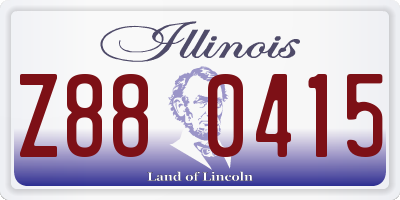 IL license plate Z880415