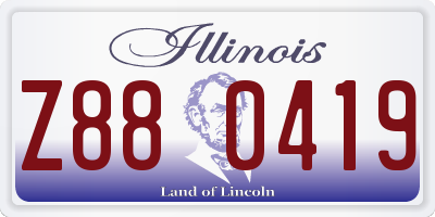 IL license plate Z880419