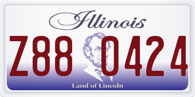 IL license plate Z880424