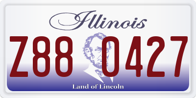 IL license plate Z880427