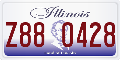IL license plate Z880428
