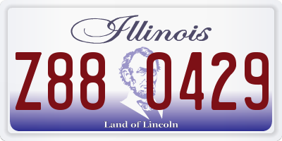 IL license plate Z880429