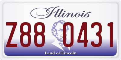 IL license plate Z880431
