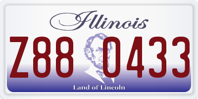 IL license plate Z880433