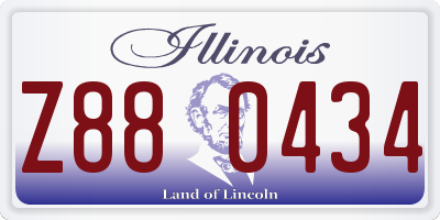 IL license plate Z880434
