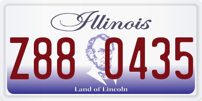 IL license plate Z880435