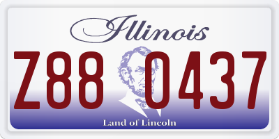 IL license plate Z880437