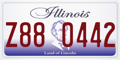 IL license plate Z880442