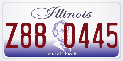 IL license plate Z880445