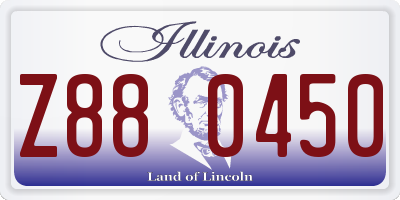 IL license plate Z880450