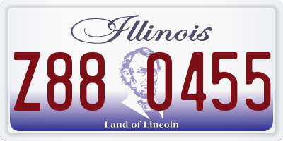 IL license plate Z880455