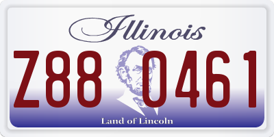 IL license plate Z880461