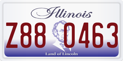 IL license plate Z880463
