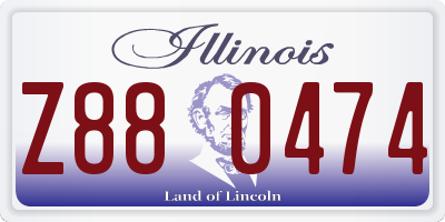 IL license plate Z880474