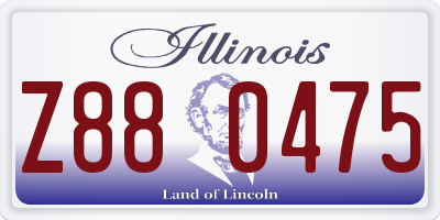 IL license plate Z880475