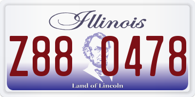 IL license plate Z880478