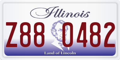 IL license plate Z880482