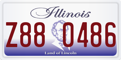 IL license plate Z880486