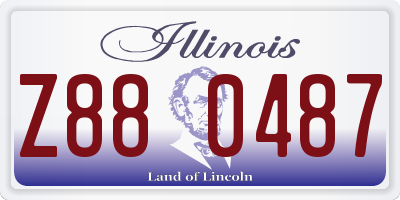 IL license plate Z880487