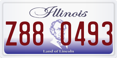 IL license plate Z880493
